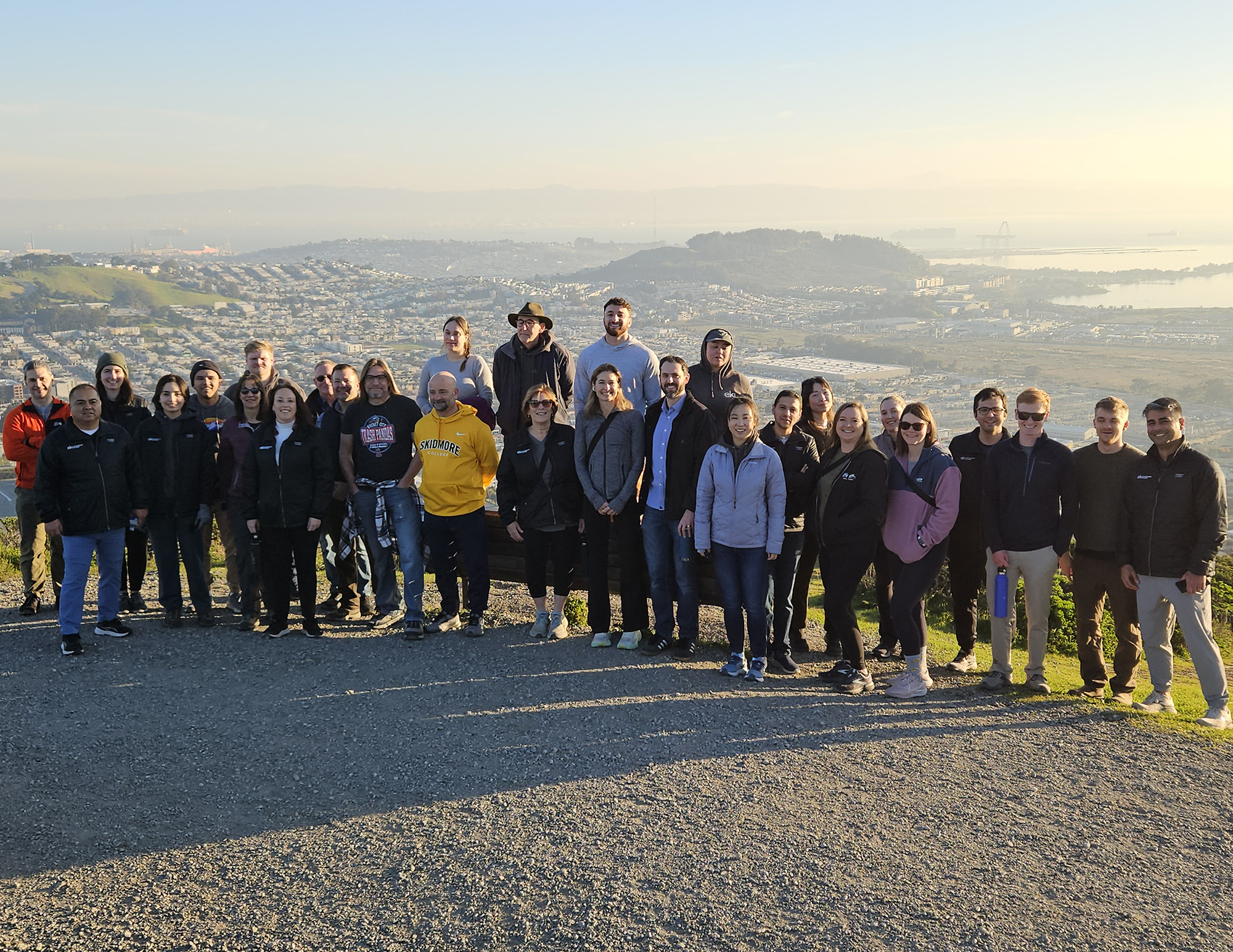 Team Hiking Summit Loop Trail